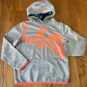 Under Armour Gray Hoodie with Orange Logo